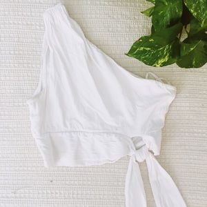 Free People | White Carmen Crop Top